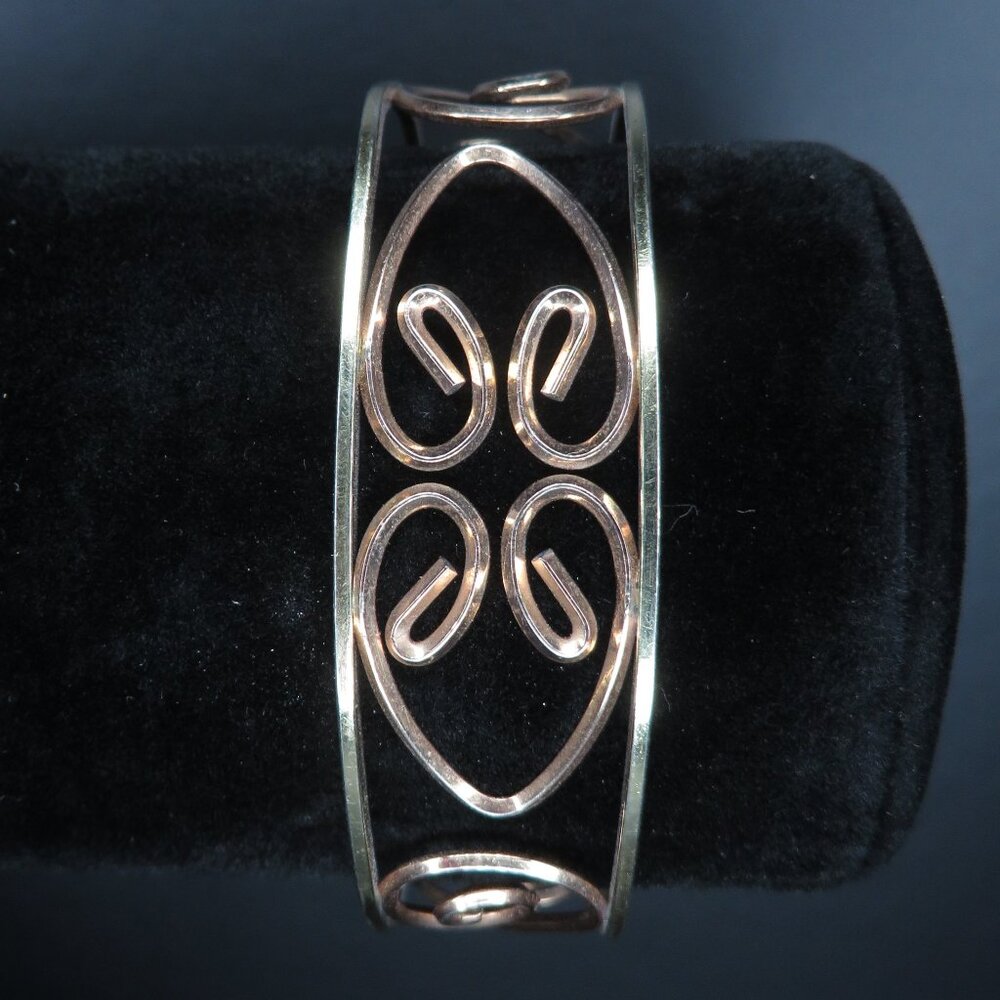 Tri-Gold Cuff Bracelet